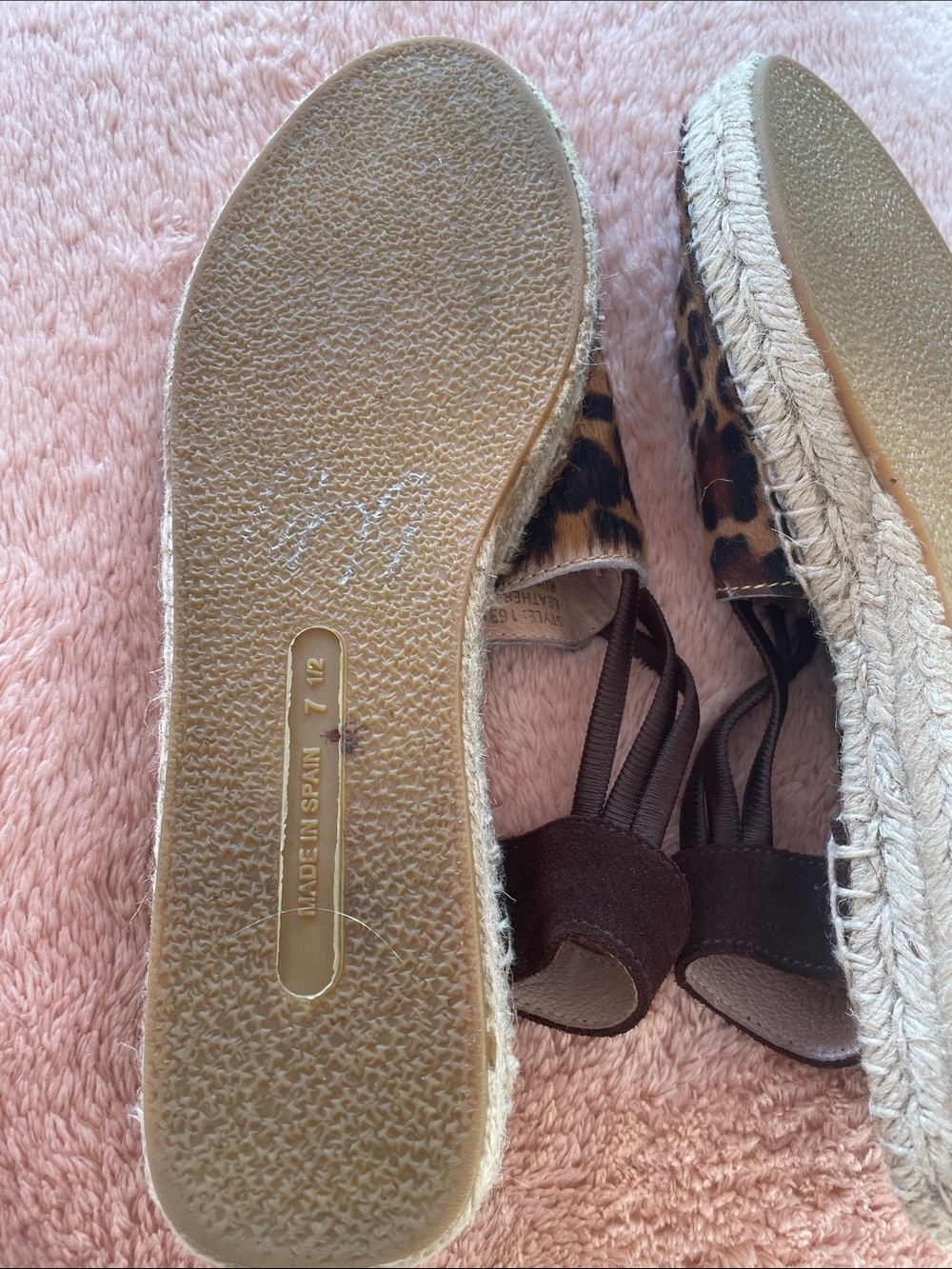 Picon Leopard Print Espadrille Slingback Flats - pony hair - Picture 11 of 13